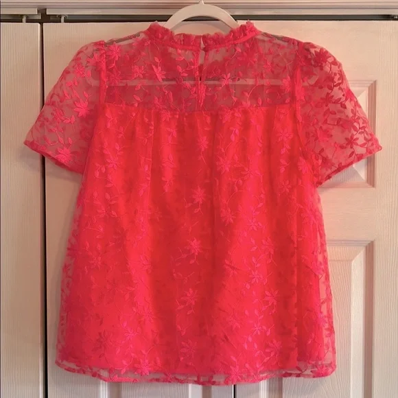 JODIFL Pink Floral Lace Blouse, NWOT - Picture 6 of 13